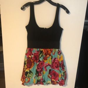 Flower Print Mini Dress